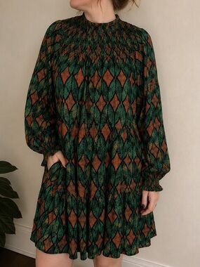 Oversized Geometric Balloon Sleeve Mini Dress Artsy Pinterest Medium